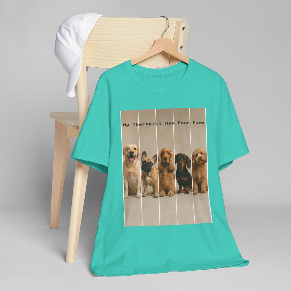Dog Therapist T‑Shirt — "My Therapist Has Four Paws" Cute Puppy Graphic Tee