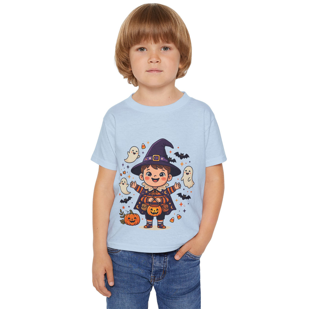 Halloween - Toddler T-Shirt — Cute Little Witch Halloween Tee with Ghosts & Pumpkins