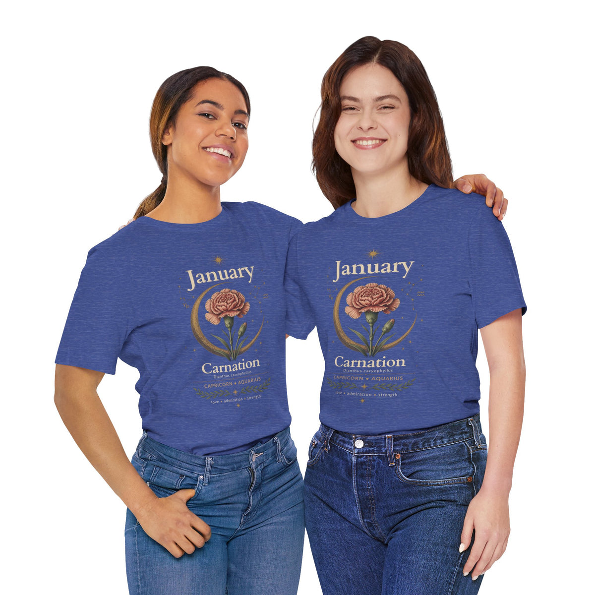 January Birth Flower - Carnation T-Shirt — Birth Month Flower Tee