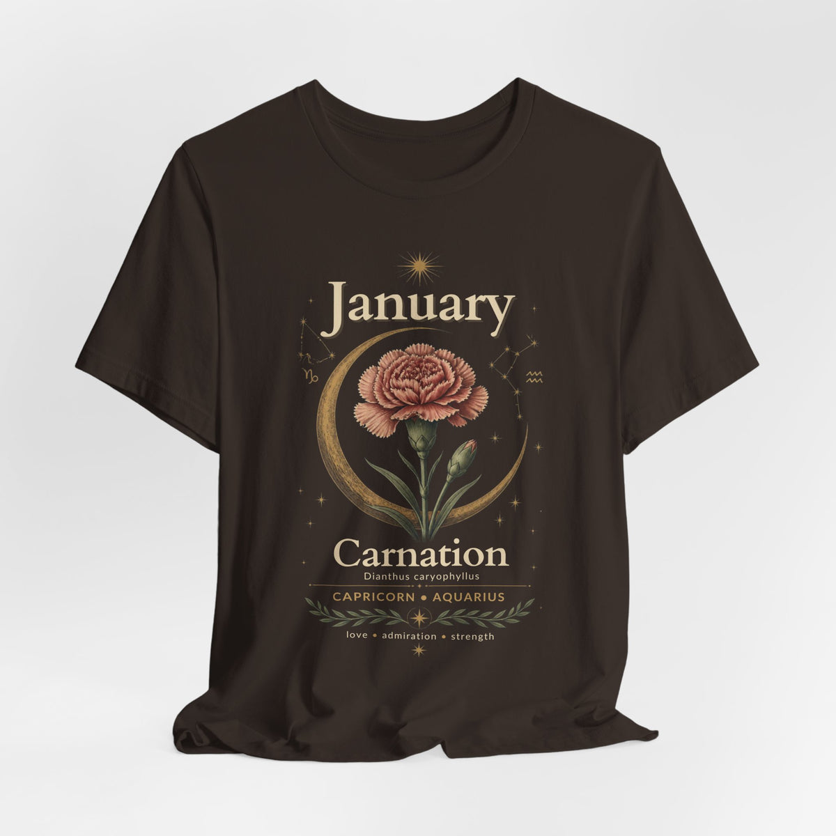 January Birth Flower - Carnation T-Shirt — Birth Month Flower Tee