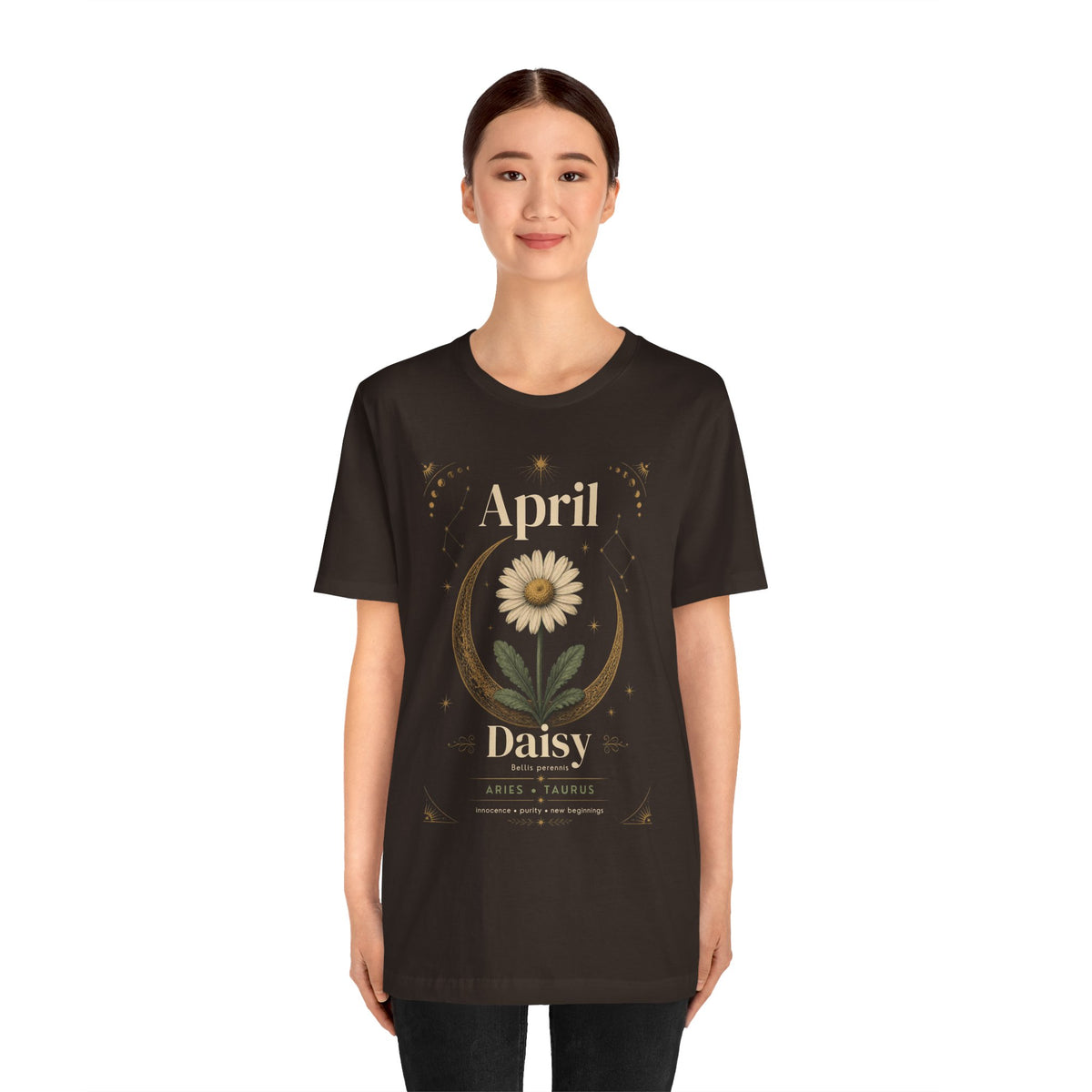 April Birth Flower Tee | Daisy Botanical Design | Birthday Gift