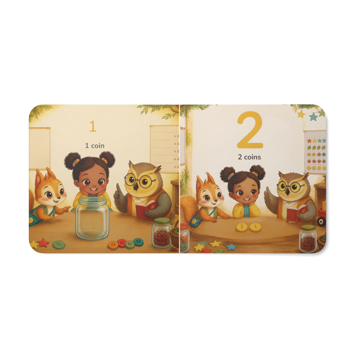 Counting Board Book — "Count with Sammy, Mia, and Wise Owl" (We Can Count 1 to 10)