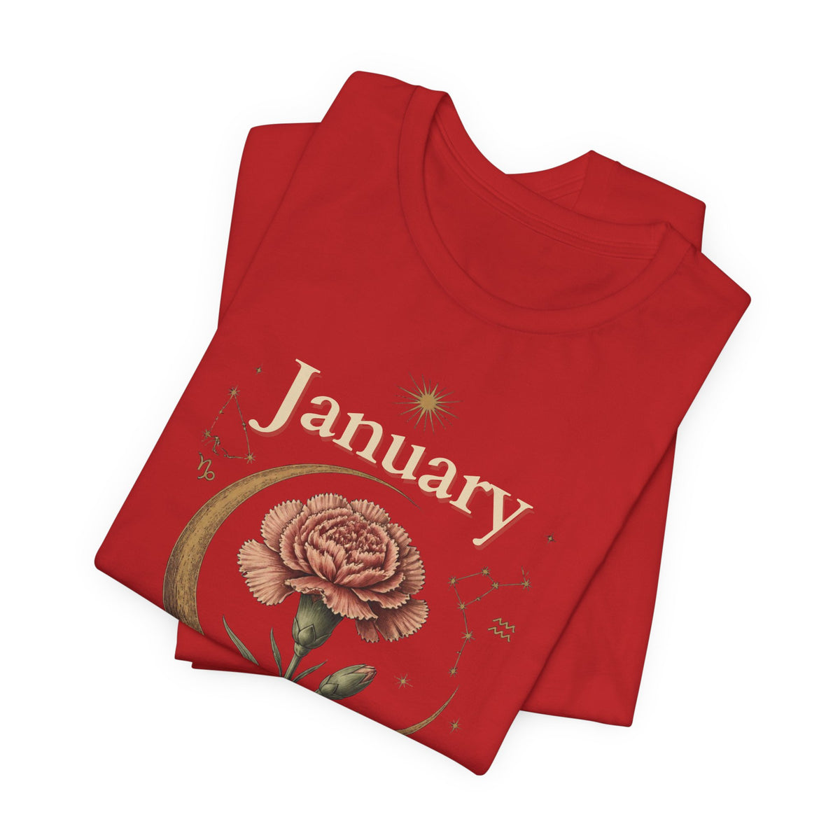 January Birth Flower - Carnation T-Shirt — Birth Month Flower Tee