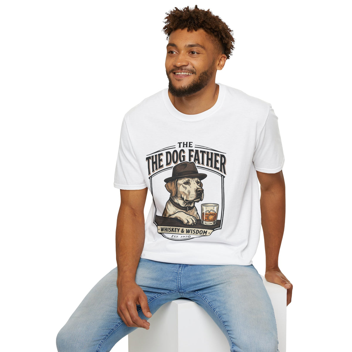 The Dog Father graphic T-Shirt | Whiskey & Wisdom dog illustration