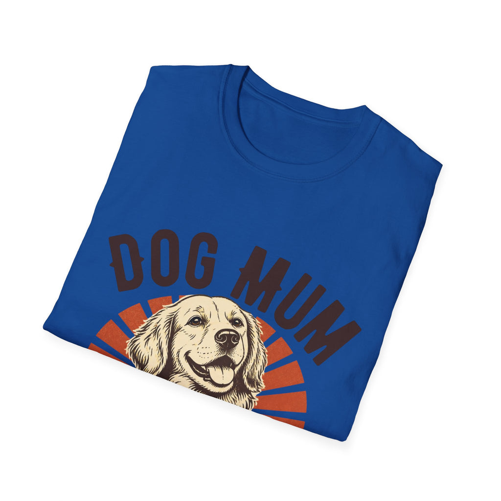 Dog Mum Raised By Paws T-Shirt | Golden Retriever Retro