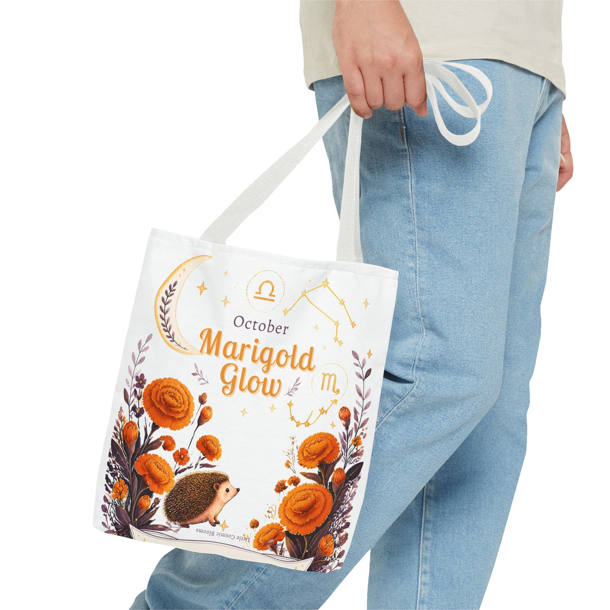 October Birth Flower - Marigold Glow Tote Bag (AOP)