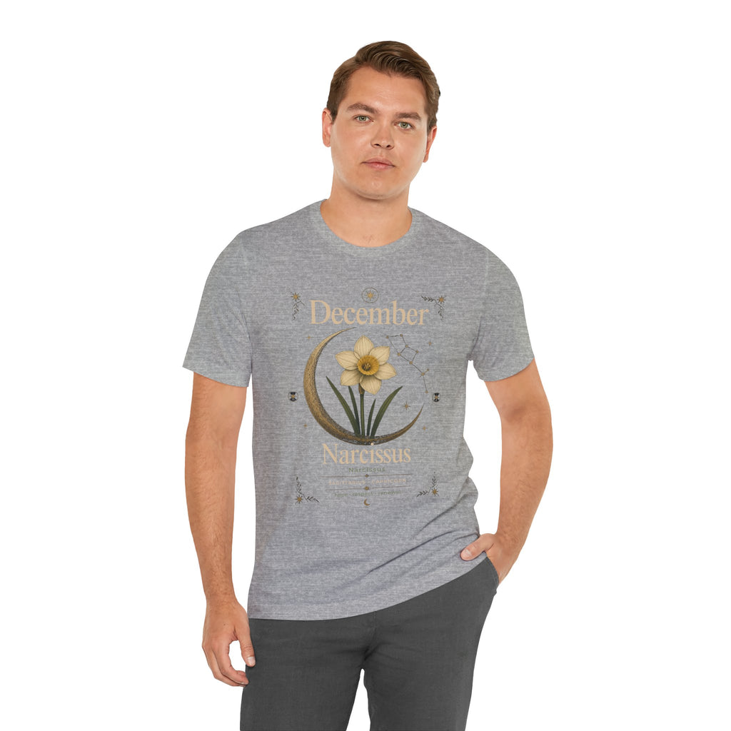 December Birth Flower - Narcissus T‑Shirt — Birth Month Flower Tee