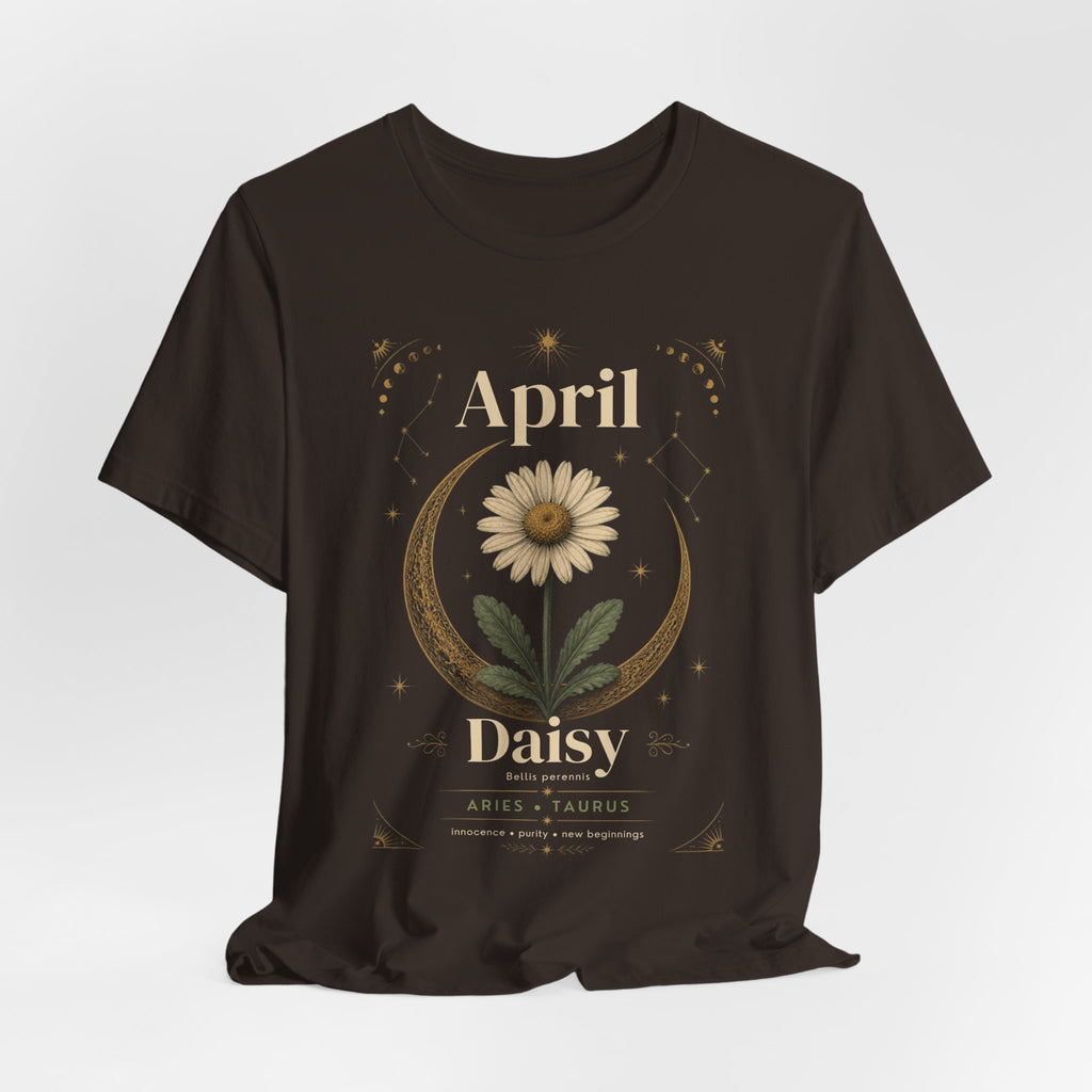 April Birth Flower Tee | Daisy Botanical Design | Birthday Gift