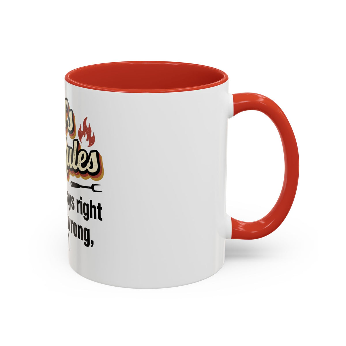 Dad's BBQ Rules Mug | 11oz or 15oz Accent Coffee Mug