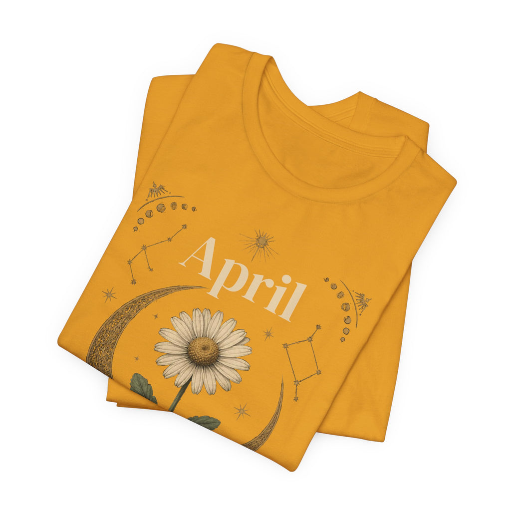April Birth Flower Tee | Daisy Botanical Design | Birthday Gift