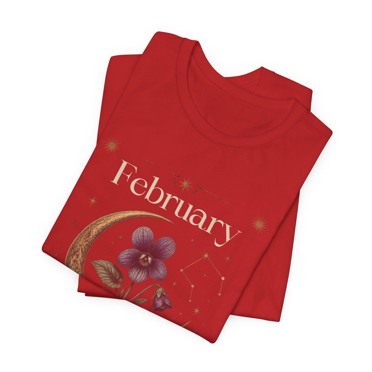 February Birth Flower Tee | Violet Botanical Design | Birthday Gift