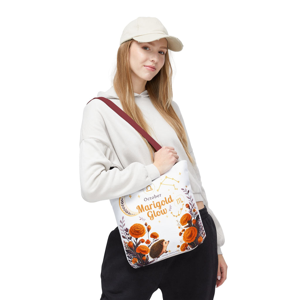 October Birth Flower - Marigold Glow Tote Bag (AOP)