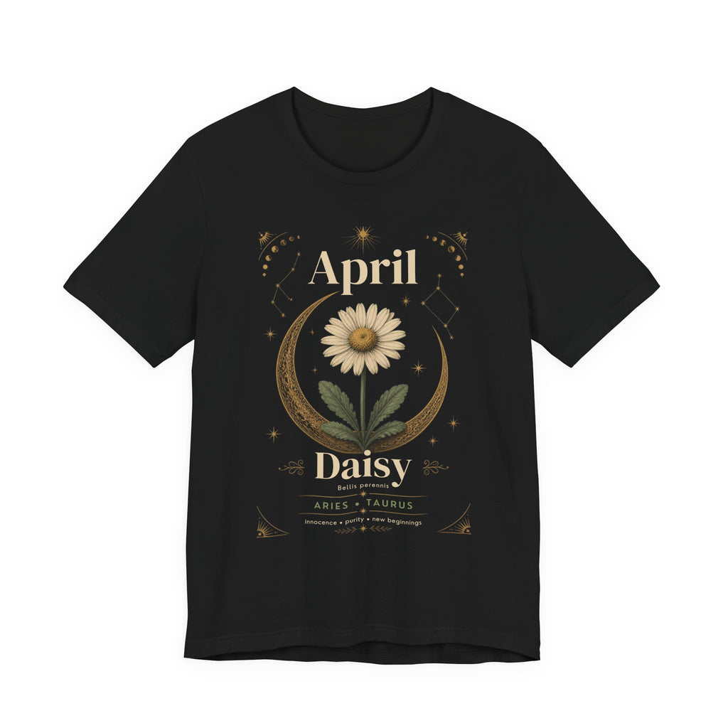 April Birth Flower Tee | Daisy Botanical Design | Birthday Gift