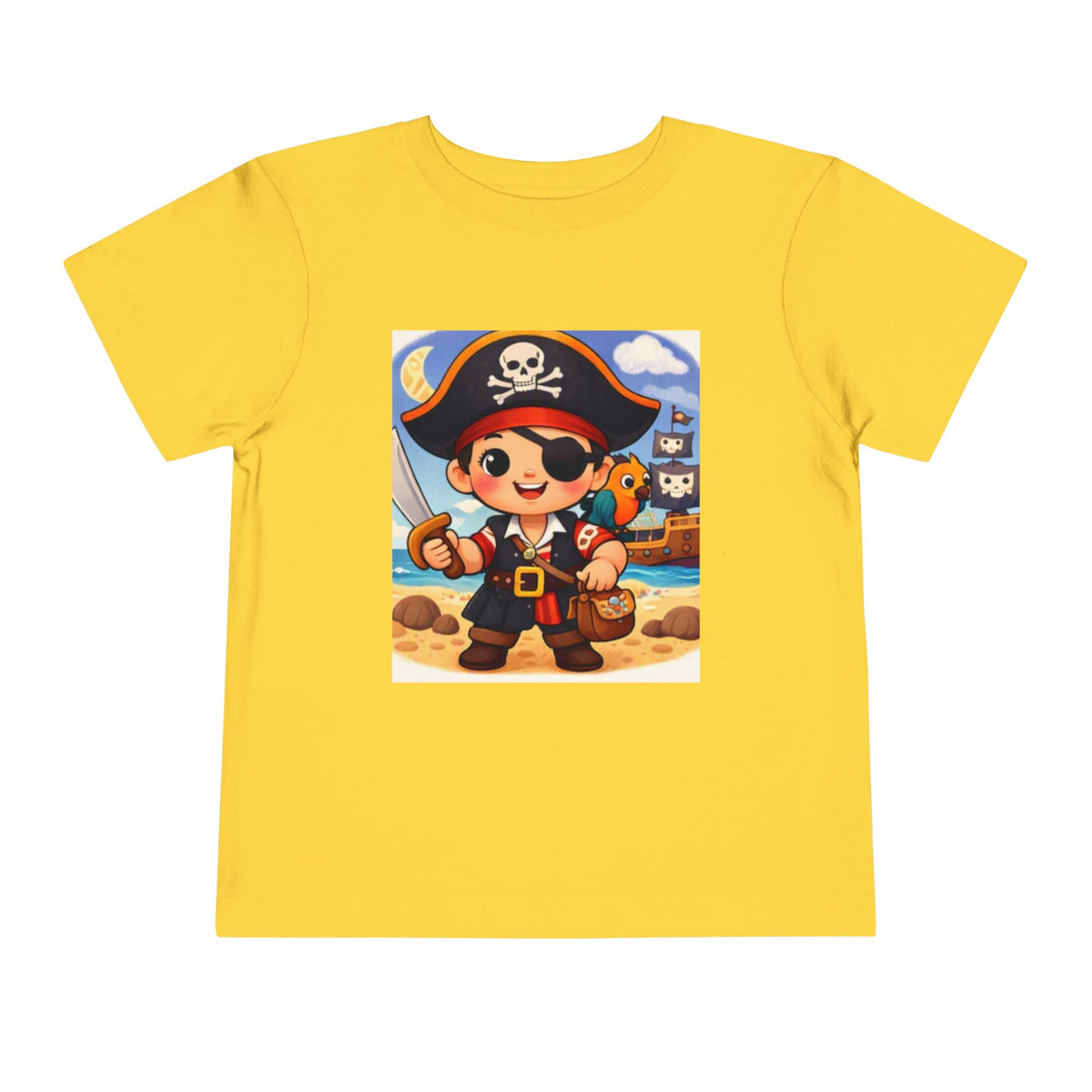 Cute Pirate Kid Ahoy Sailor Toddler Tee | Toddler Short Sleeve Tee