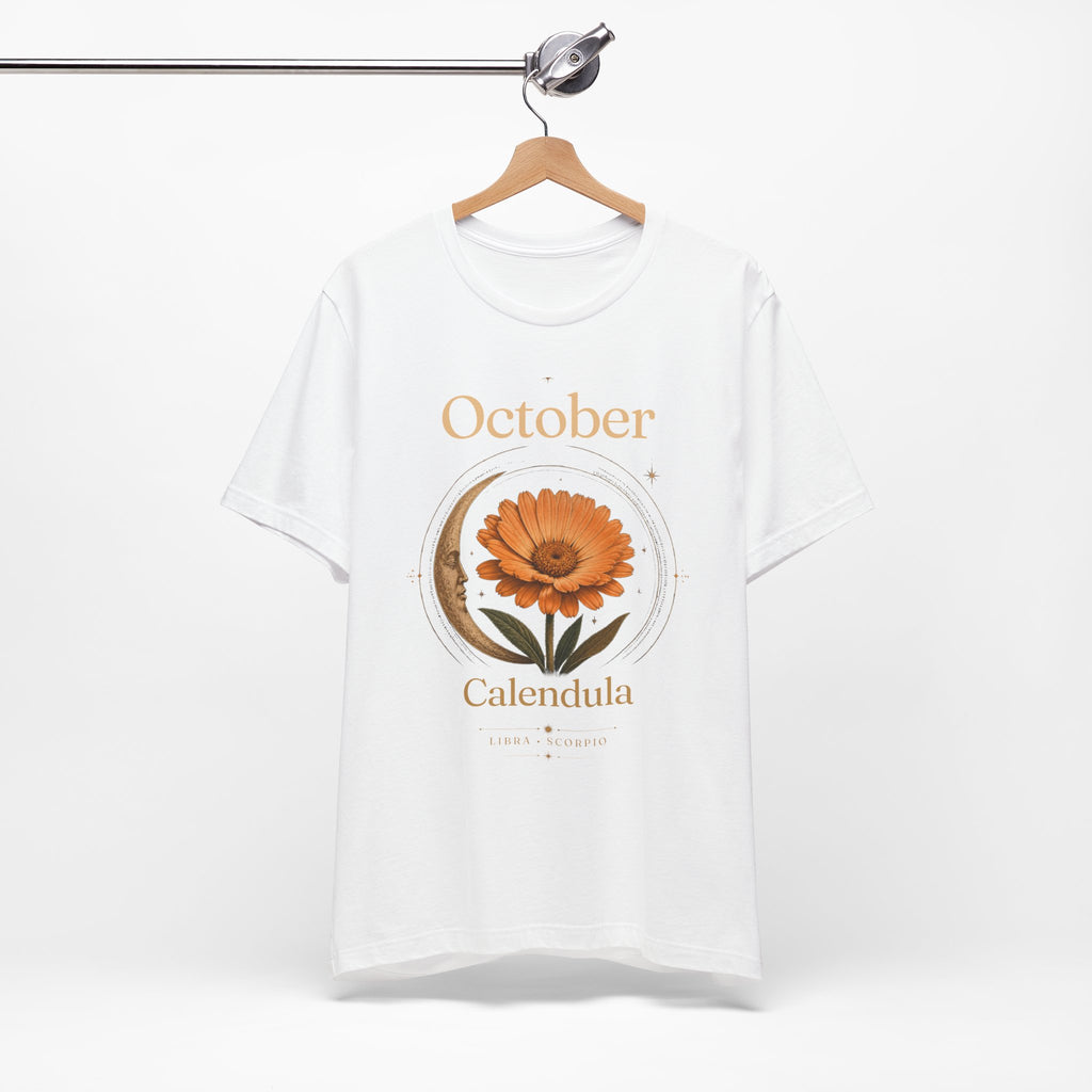 October Birth Flower Calendula T‑Shirt – Floral Birth Month Tee