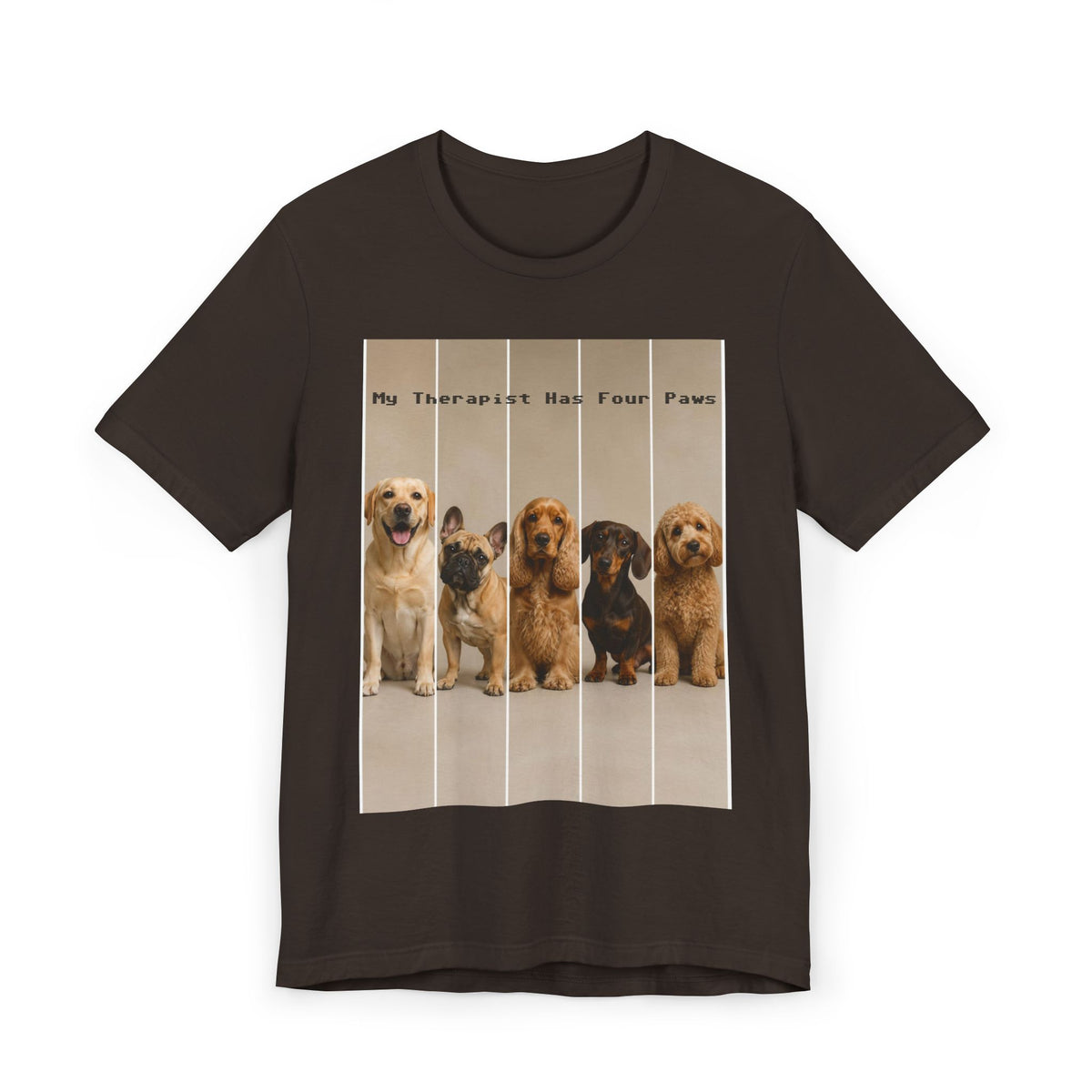 Dog Therapist T‑Shirt — "My Therapist Has Four Paws" Cute Puppy Graphic Tee