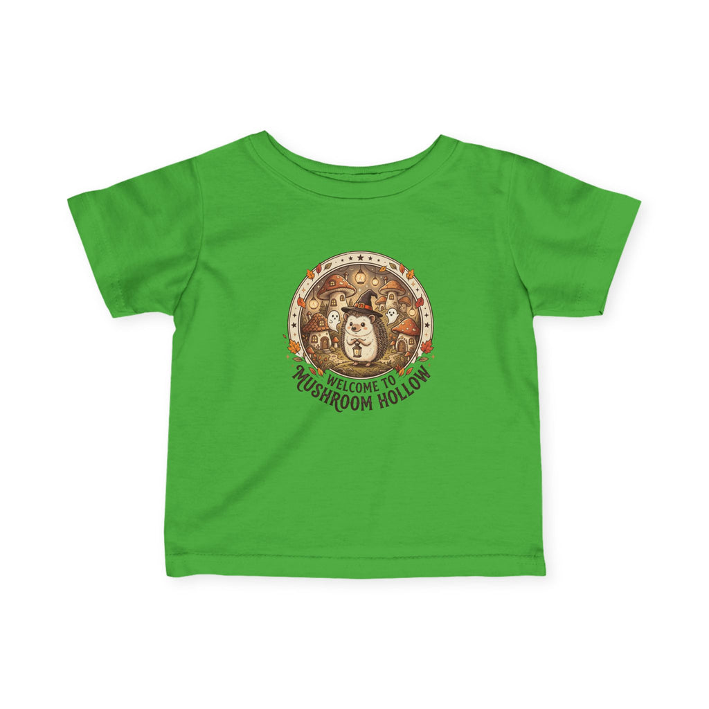 Halloween Infant Tee — 'Welcome to Mushroom Hollow' Woodland Mushroom Animal Baby Shirt
