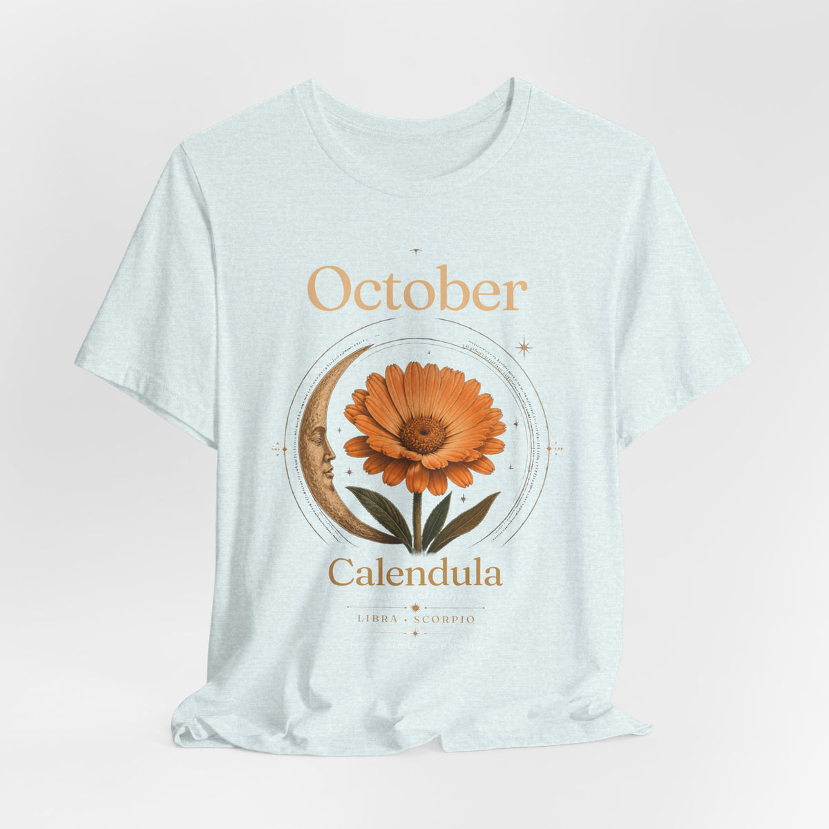 October Birth Flower Calendula T‑Shirt – Floral Birth Month Tee
