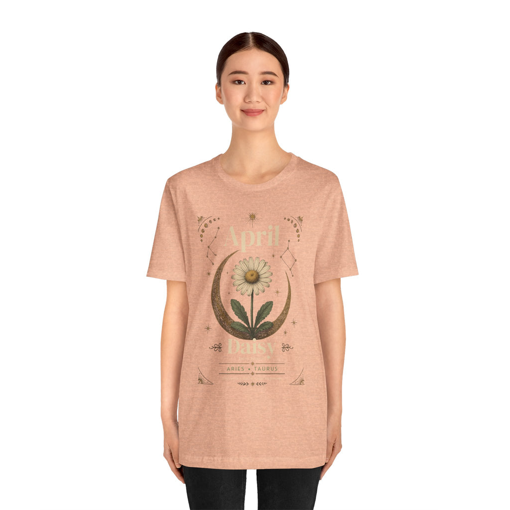 April Birth Flower Tee | Daisy Botanical Design | Birthday Gift
