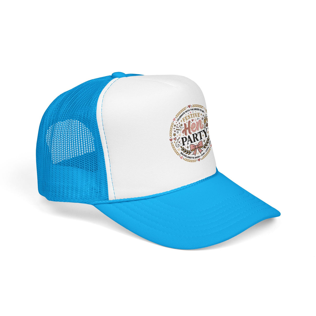Hen Party Festive Foam Trucker Hat | Floral Wreath Design