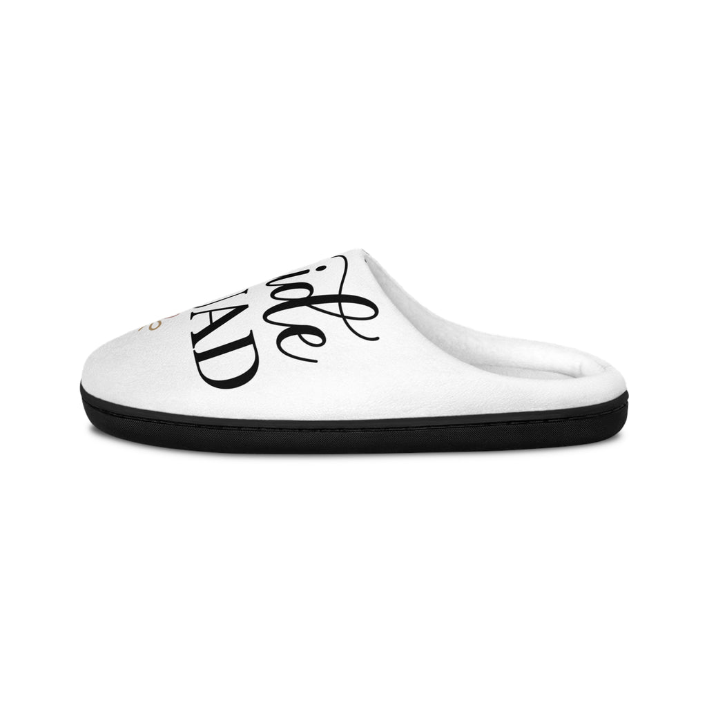 “Bride Squad” Script Design (Bachelorette Party, Bridal Shower Gift) Women’s Indoor Slippers