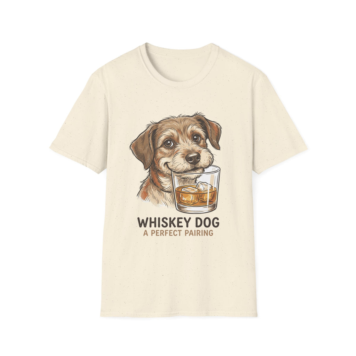 Whiskey Dog A Perfect Pairing T-Shirt | Dog & Whiskey Illustration