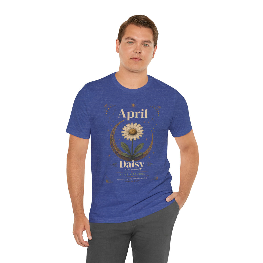 April Birth Flower Tee | Daisy Botanical Design | Birthday Gift