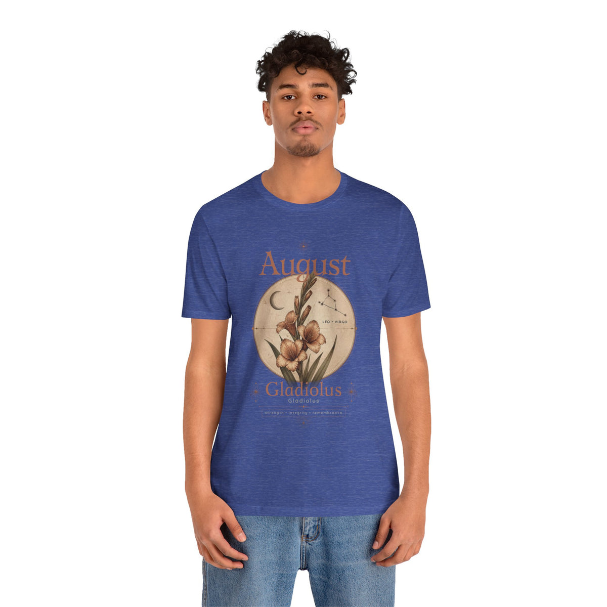 August Birth Flower Gladiolus Floral Tee