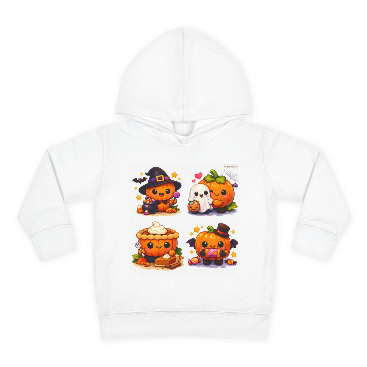 Toddler Halloween Hoodie – Cute Pumpkin & Trick-or-Treat Witch Pullover