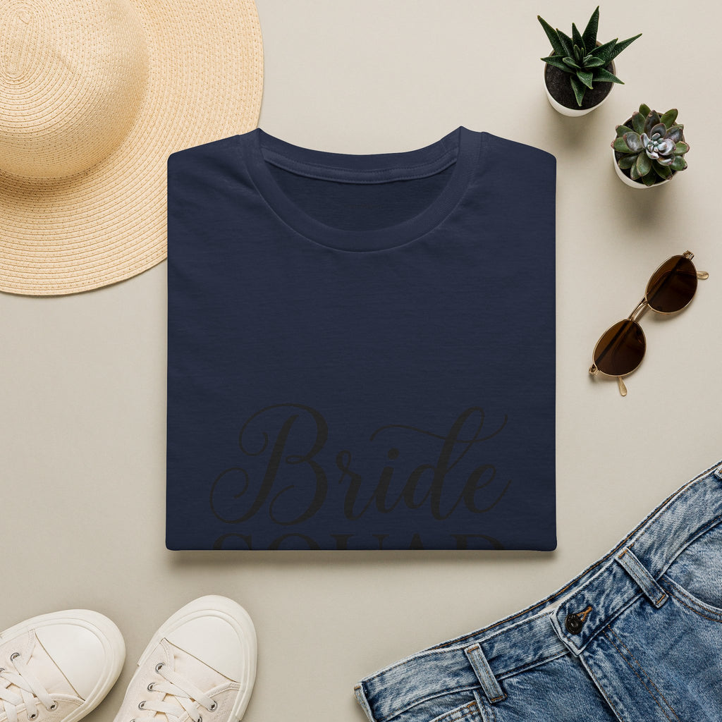 Bride Squad T-Shirt — Bachelorette Party Bridesmaid Tee with Champagne Icons