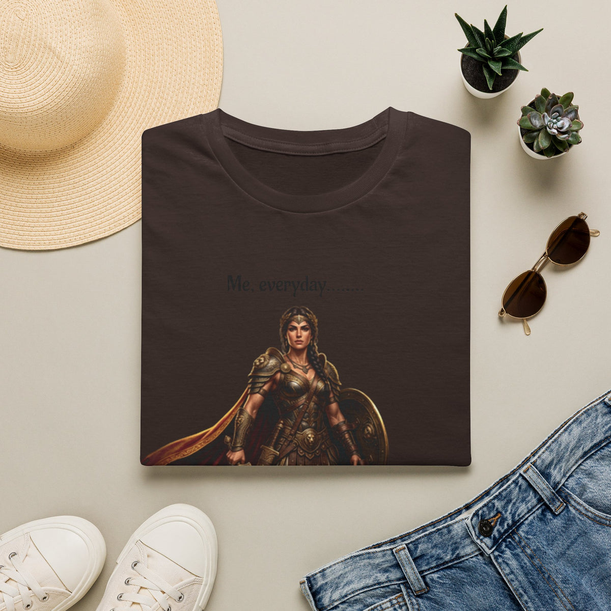 Warrior Lady T-Shirt — "Me, everyday..." Feminine Fantasy Graphic Tee