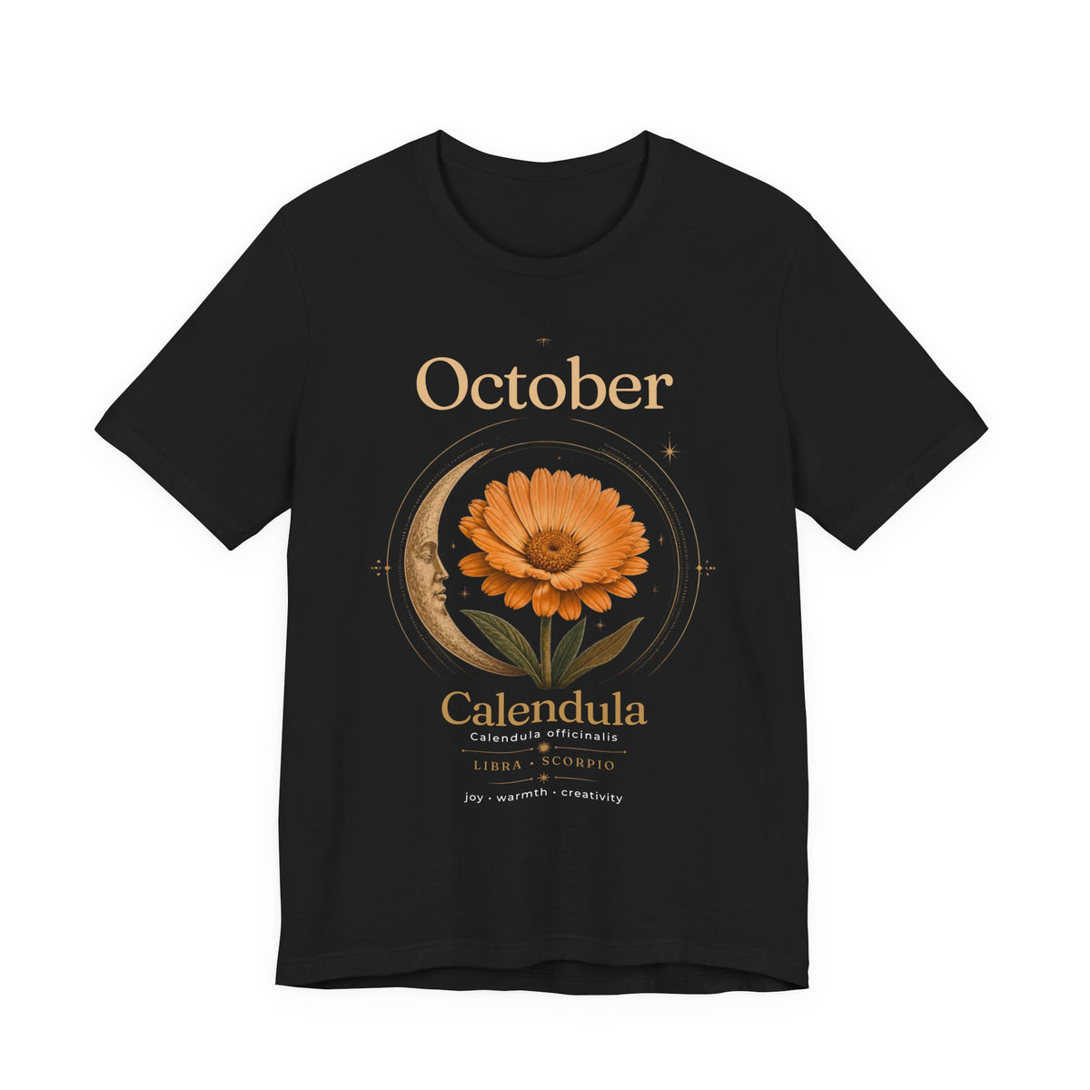 October Birth Flower Calendula T‑Shirt – Floral Birth Month Tee