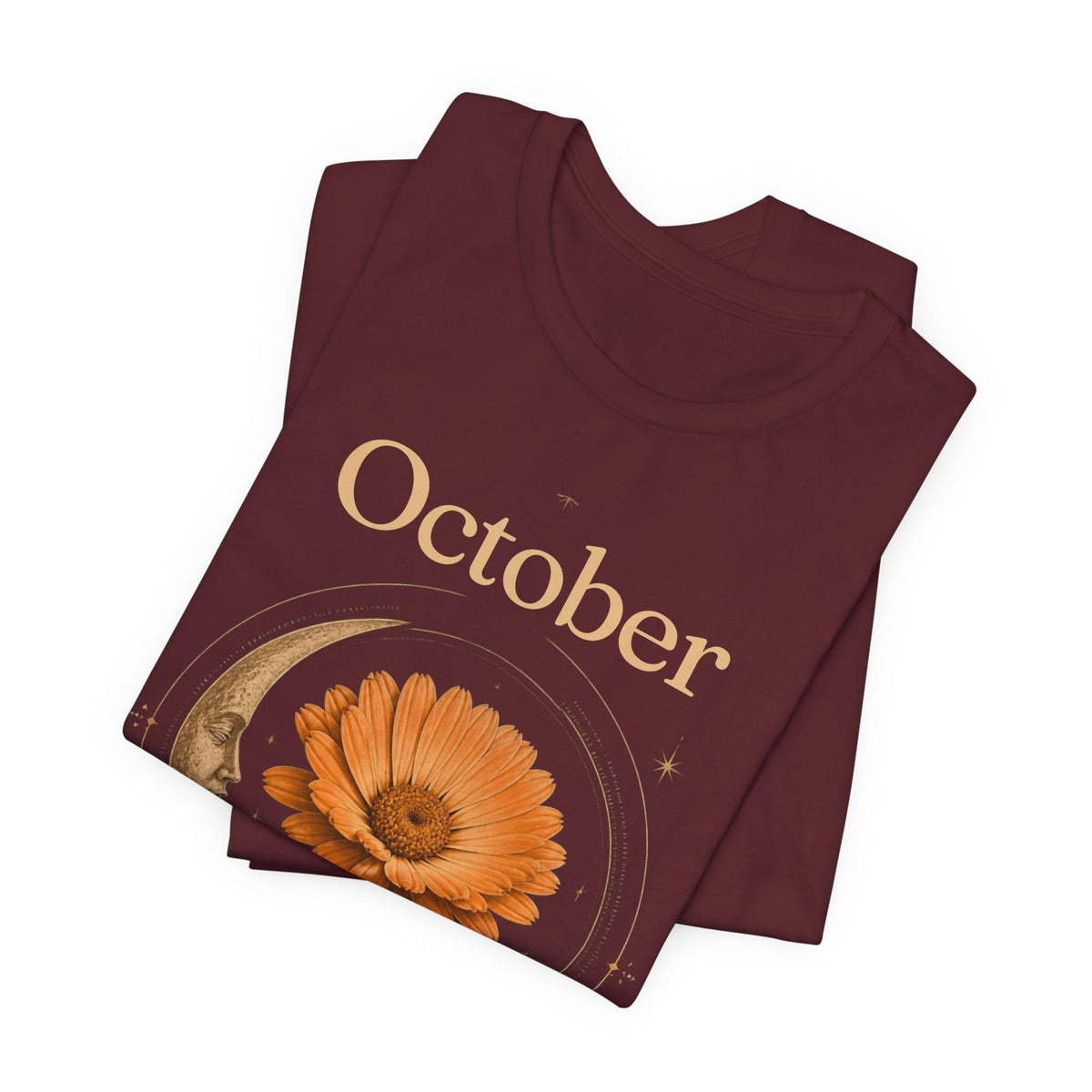 October Birth Flower Calendula T‑Shirt – Floral Birth Month Tee