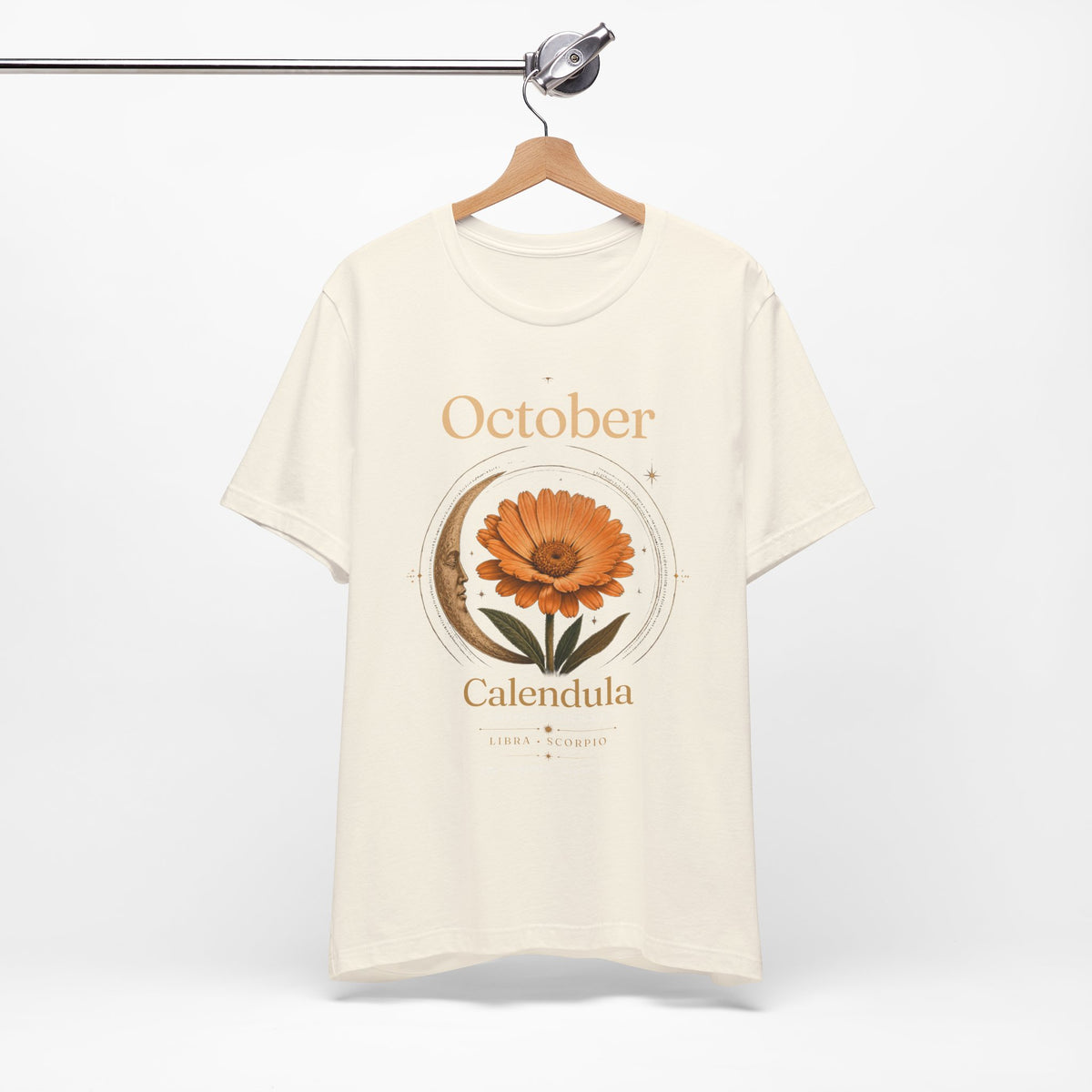 October Birth Flower Calendula T‑Shirt – Floral Birth Month Tee