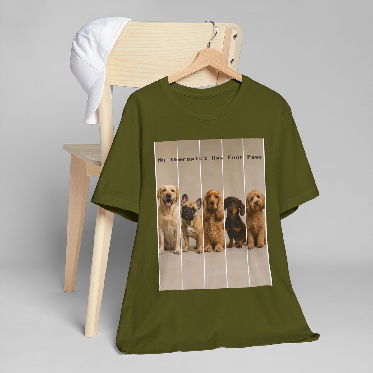 Dog Therapist T‑Shirt — "My Therapist Has Four Paws" Cute Puppy Graphic Tee