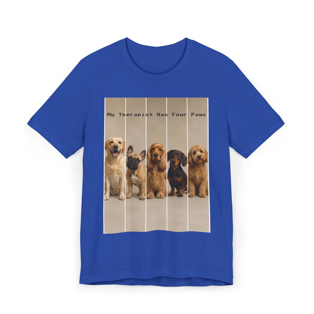 Dog Therapist T‑Shirt — "My Therapist Has Four Paws" Cute Puppy Graphic Tee