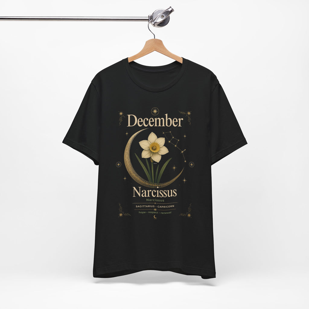 December Birth Flower - Narcissus T‑Shirt — Birth Month Flower Tee