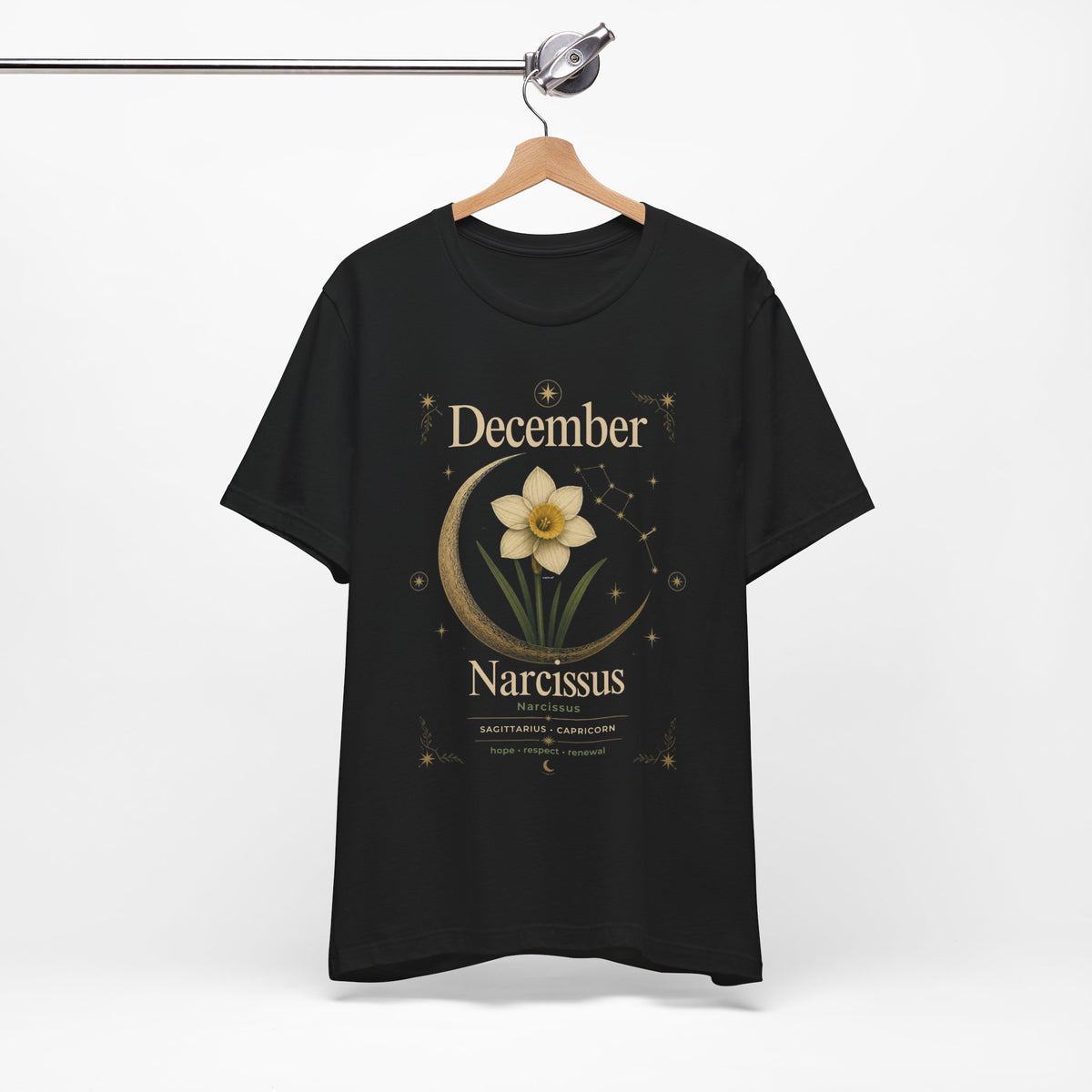 December Birth Flower - Narcissus T‑Shirt — Birth Month Flower Tee