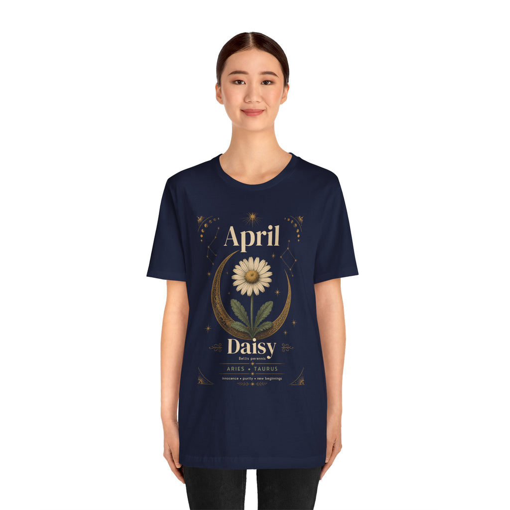 April Birth Flower Tee | Daisy Botanical Design | Birthday Gift