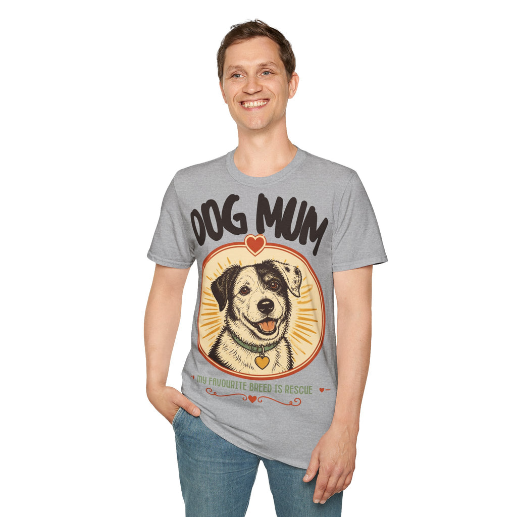 Dog Mum shirt | Rescue dog illustration T-Shirt