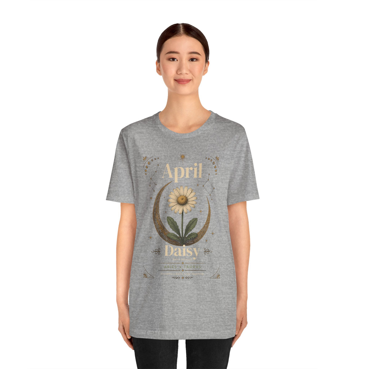 April Birth Flower Tee | Daisy Botanical Design | Birthday Gift