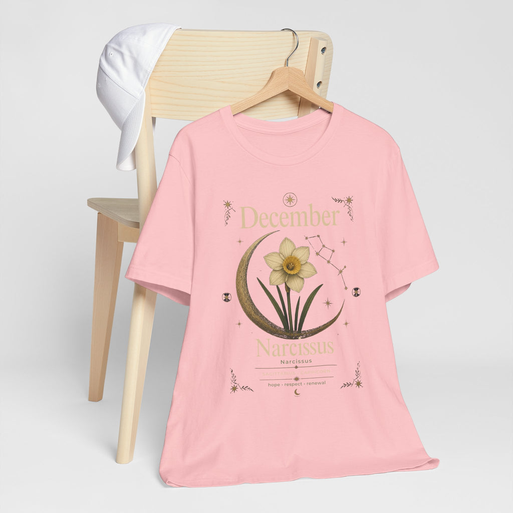 December Birth Flower - Narcissus T‑Shirt — Birth Month Flower Tee
