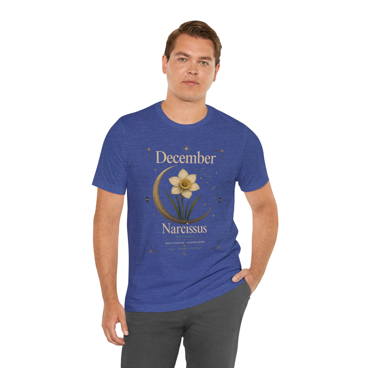 December Birth Flower - Narcissus T‑Shirt — Birth Month Flower Tee