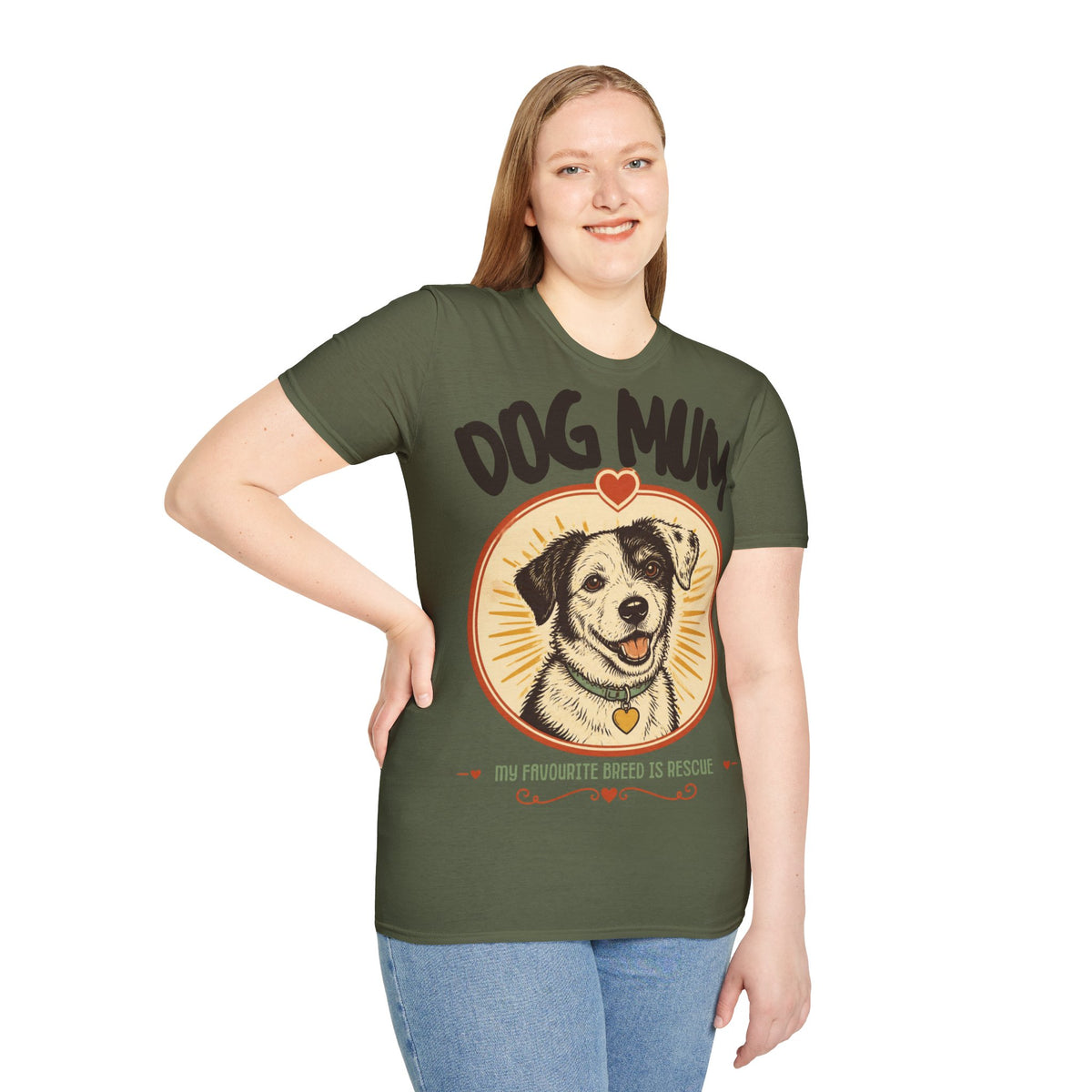 Dog Mum shirt | Rescue dog illustration T-Shirt