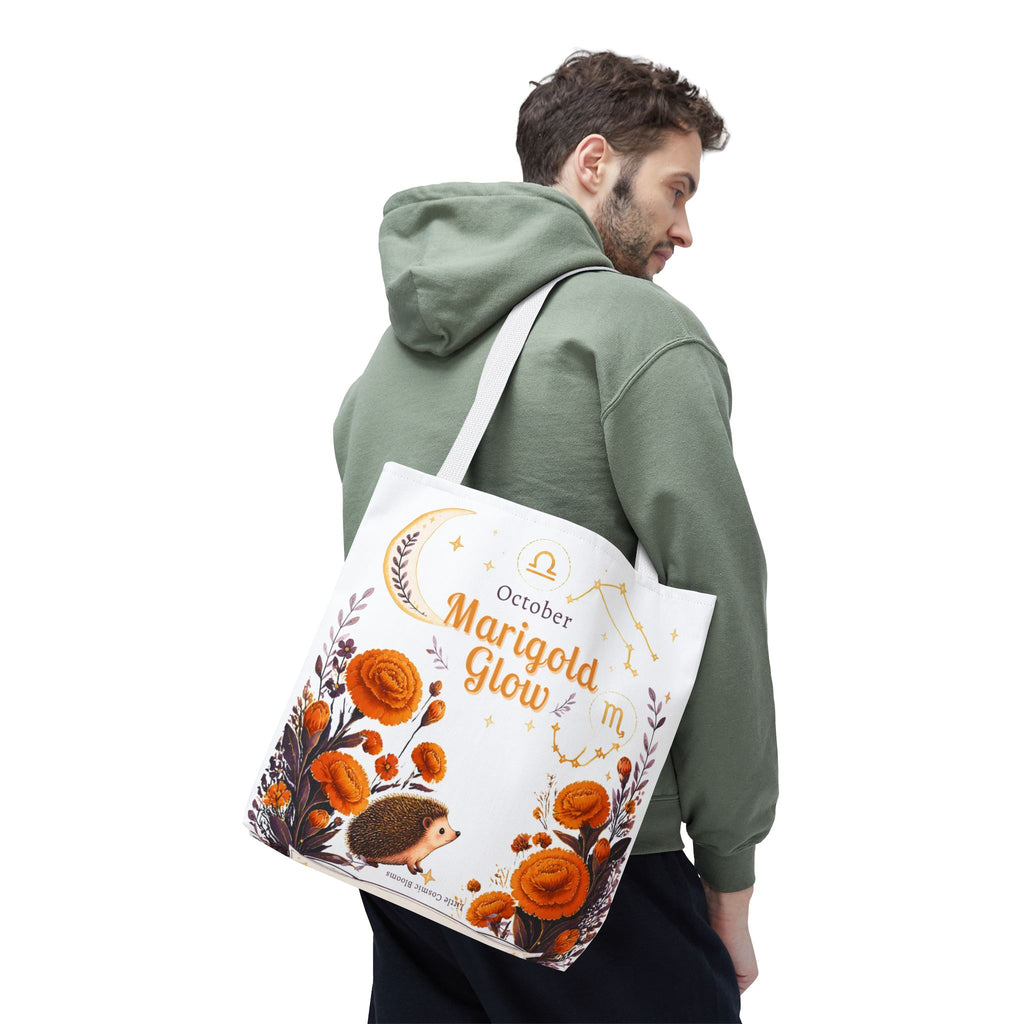 October Birth Flower - Marigold Glow Tote Bag (AOP)