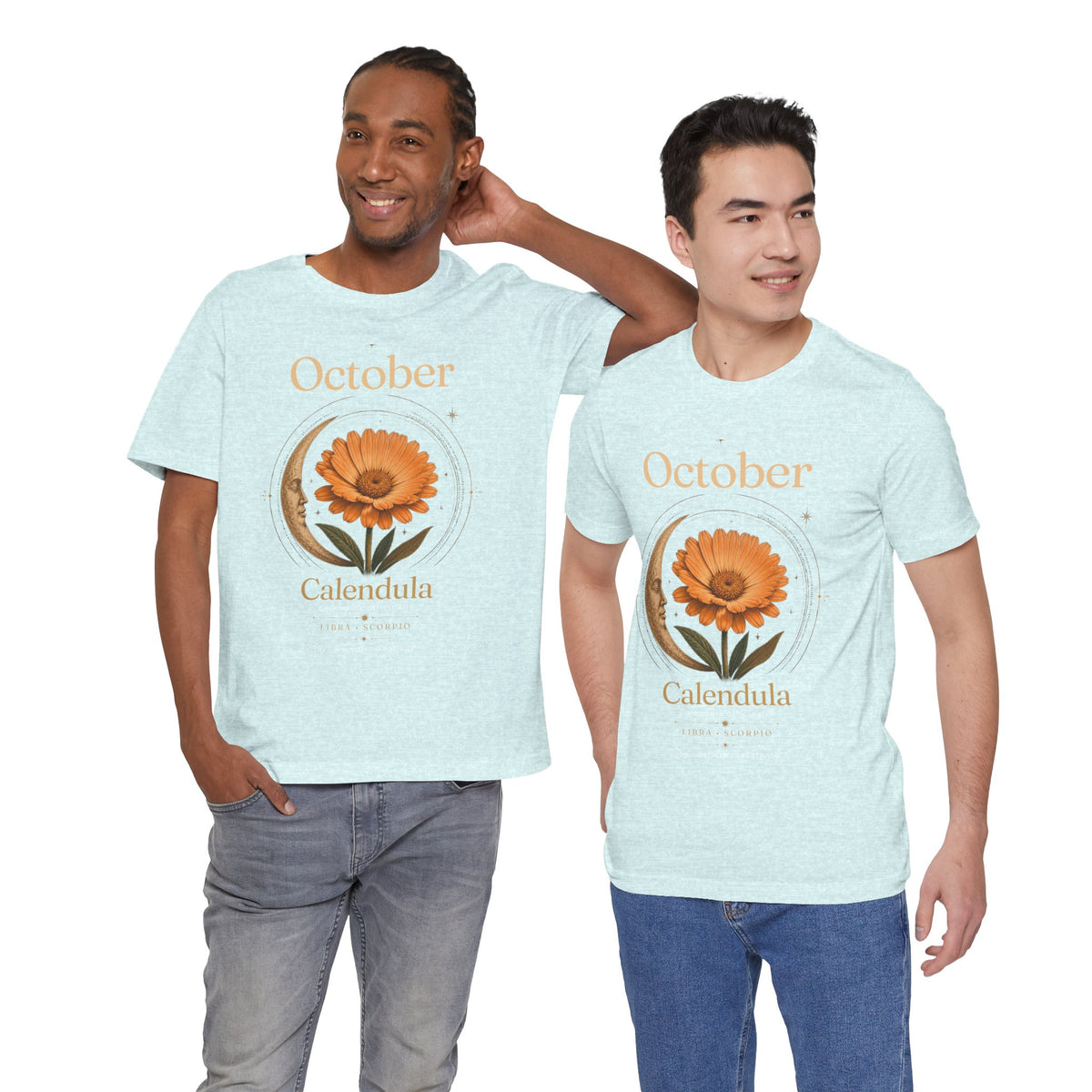 October Birth Flower Calendula T‑Shirt – Floral Birth Month Tee