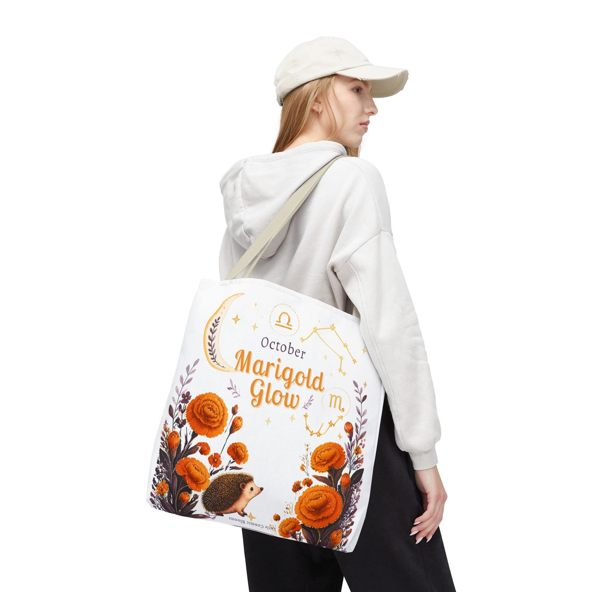October Birth Flower - Marigold Glow Tote Bag (AOP)
