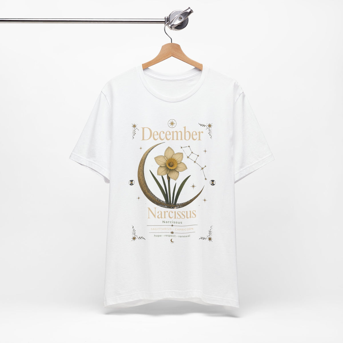 December Birth Flower - Narcissus T‑Shirt — Birth Month Flower Tee