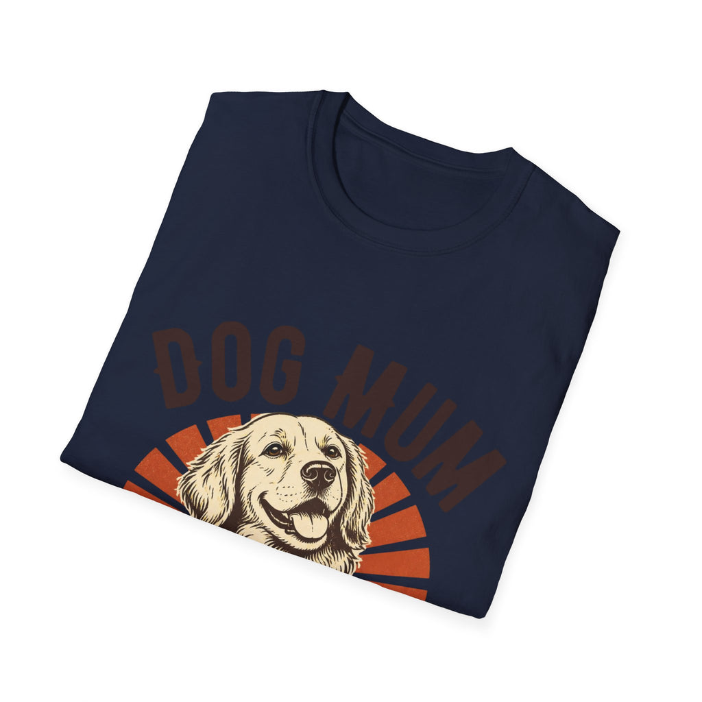 Dog Mum Raised By Paws T-Shirt | Golden Retriever Retro