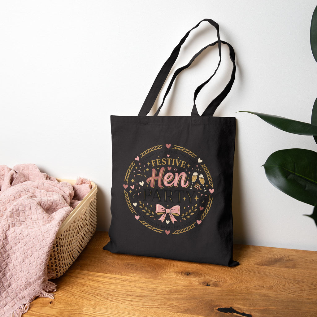 Festive Hen Party Tote Bag | Bachelorette Bride Squad Canvas